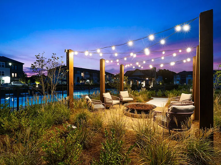 Tapestry Northridge Courtyard at Dusk