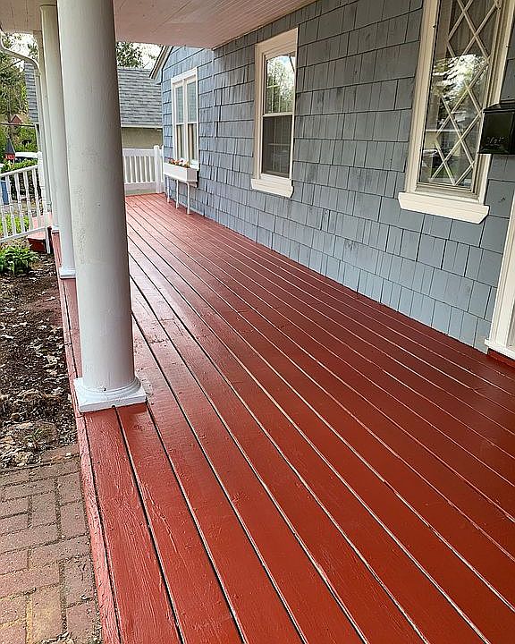Newly painted farmers porch