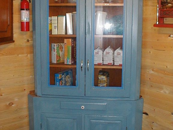 Antique Corner Cabinet Installed