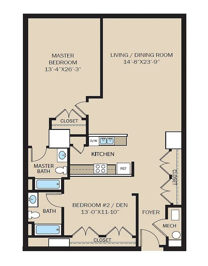 Floor plan 2 Bedroom