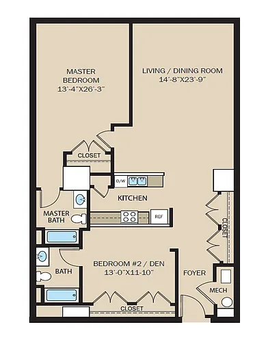 Floor plan 2 Bedroom