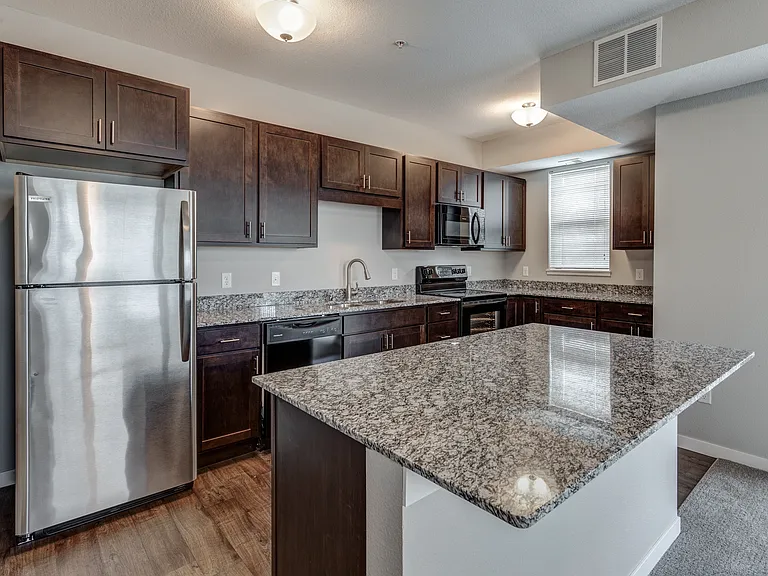 Large 2 Br kitchen with center Island