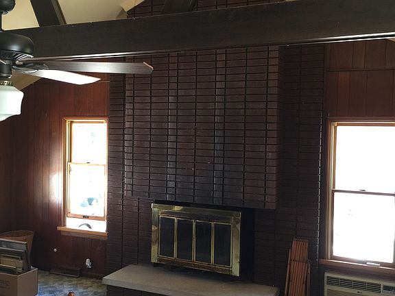 Beamed Family Room with FP