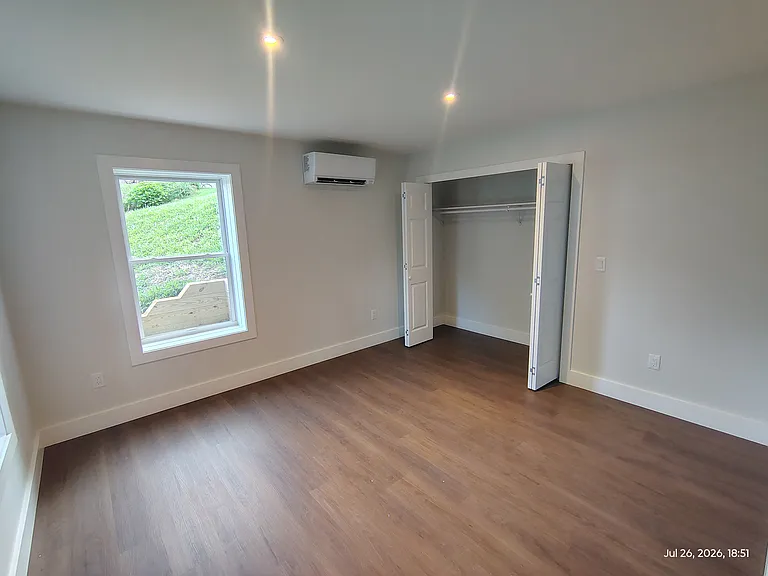 Bedroom with large closet