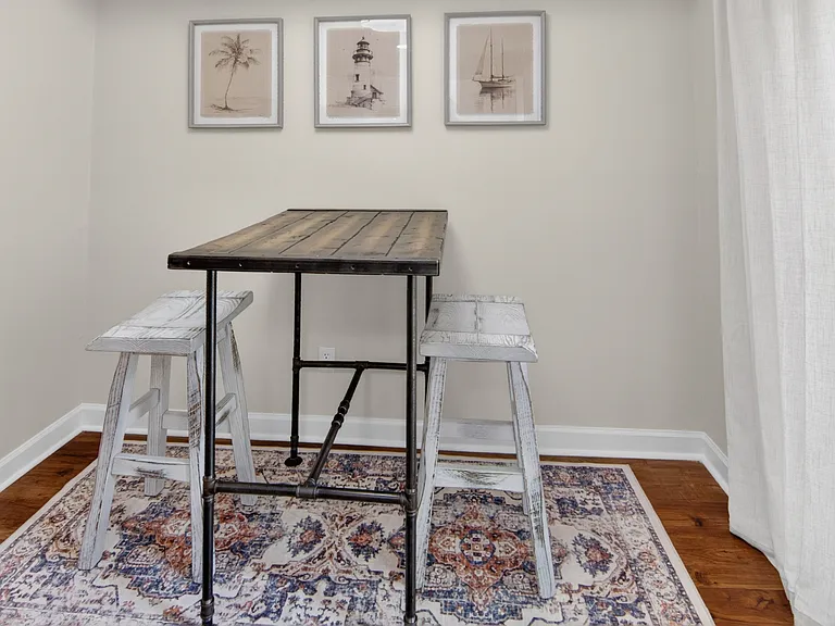 Separate dining area off the kitchen
