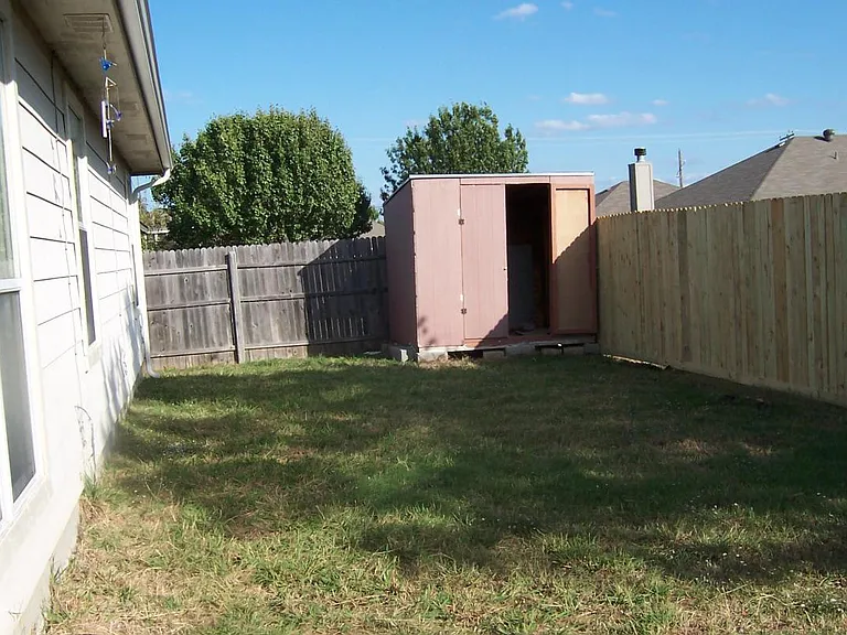 Part of backyard
