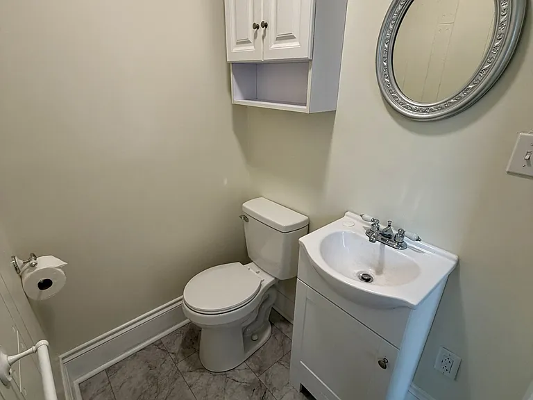 Powder room on main floor.