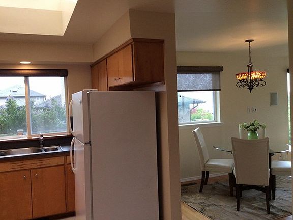 View from the kitchen all appliances stay