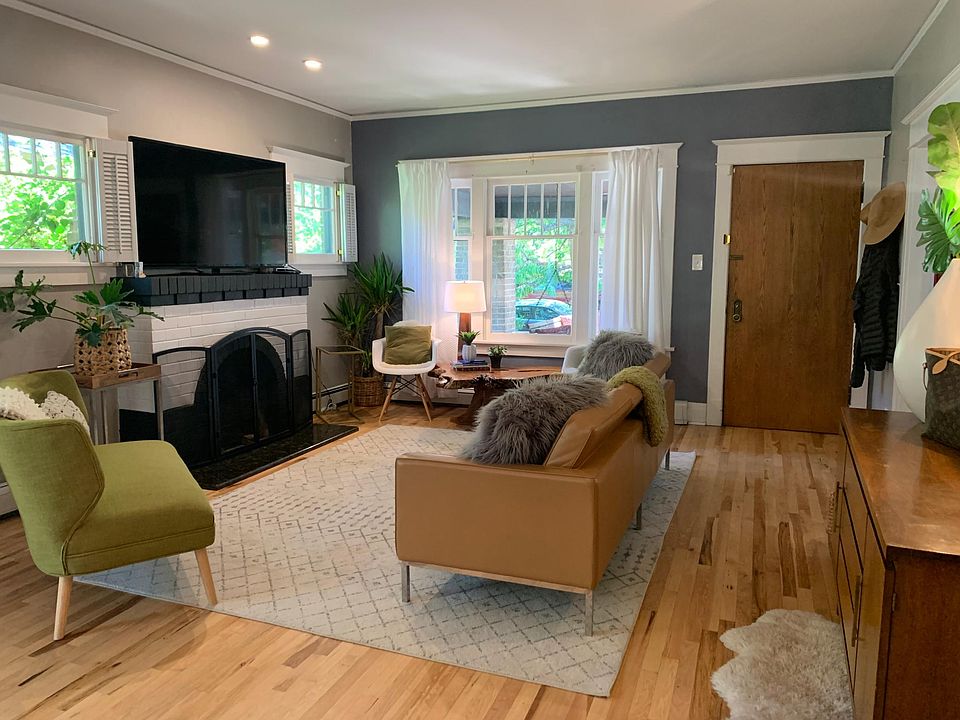 Front entry into living room.
