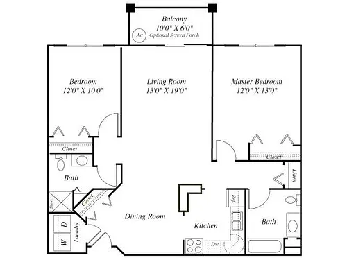 Floor plan 2 Bedroom