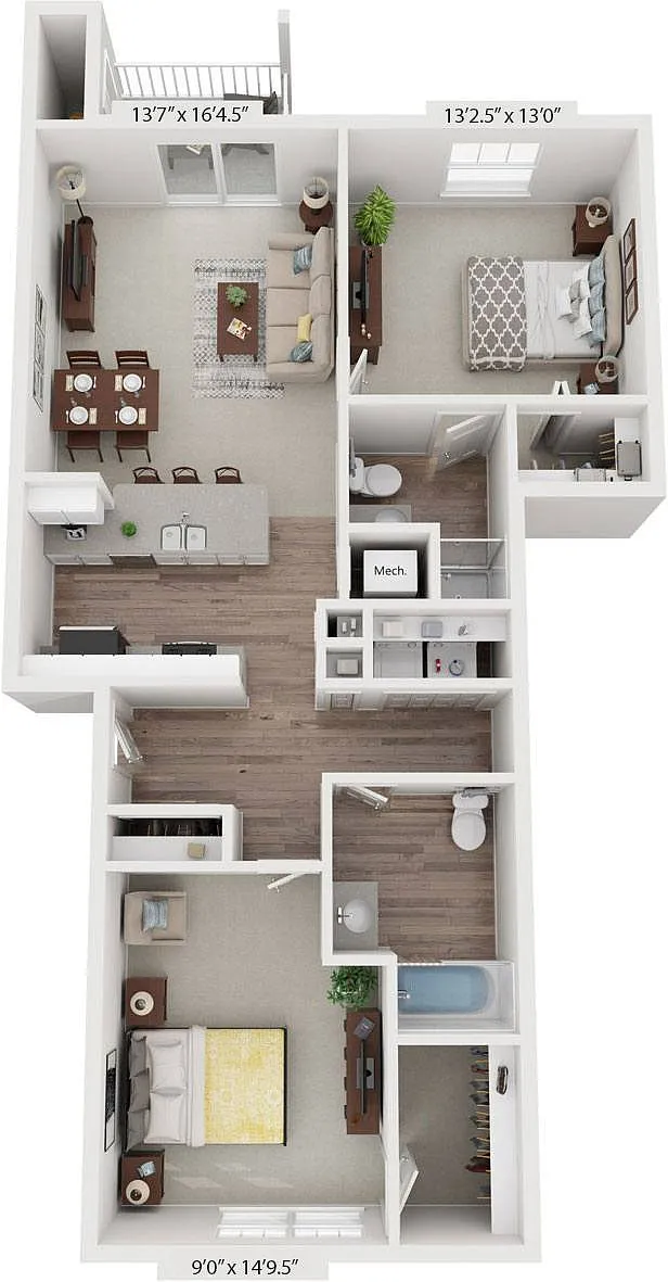 Floor plan Signature Two Bedroom