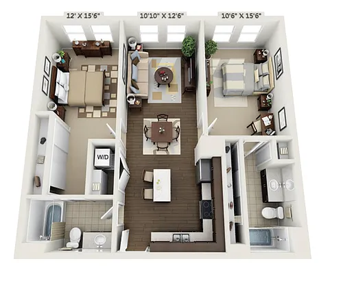 Floor plan 1B1 - Phase 1 Classic