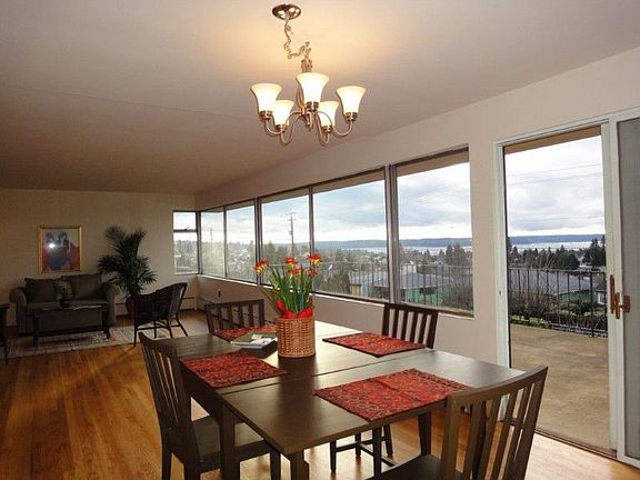 Lovely westerly wall of windows to capture the view of shipping lanes, soaring eagles and snow-cappe