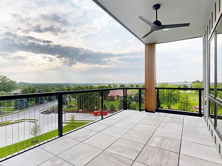 Take in stunning panoramic views from the private balcony of the Wrangler Penthouse, an ideal setting for morning coffee or evening relaxation.