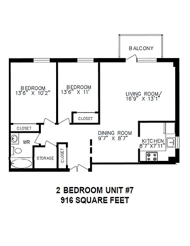 Floor plan 2 Bedroom