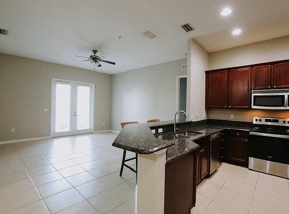 Kitchen and Family room with an open house plan