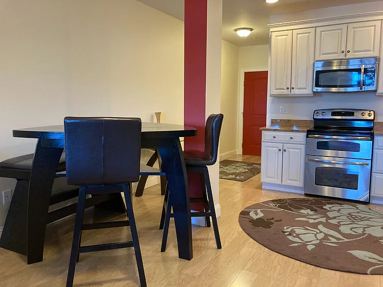 Foyer and dining area.