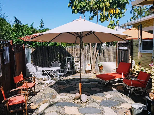 Private enclosed back yard
