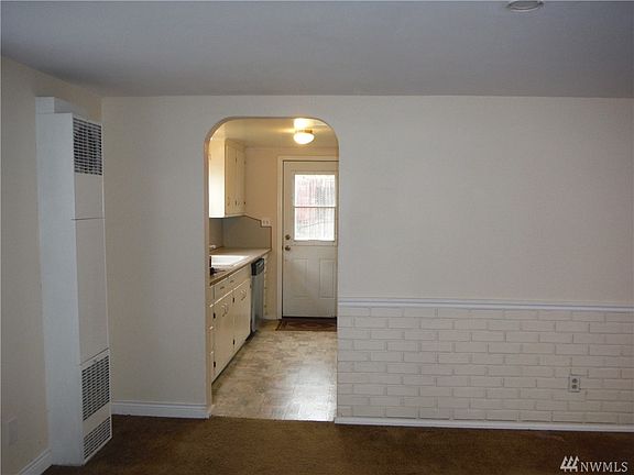 Kitchen & living room from inside front door