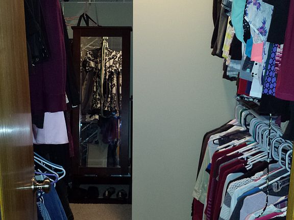 One of the walk-in closets