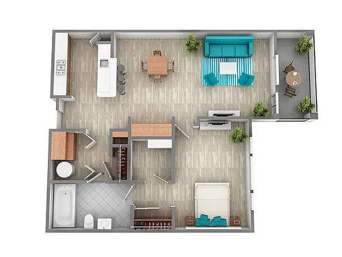 Floor plan A1 The Beech - One Bedroom, One Bathroom