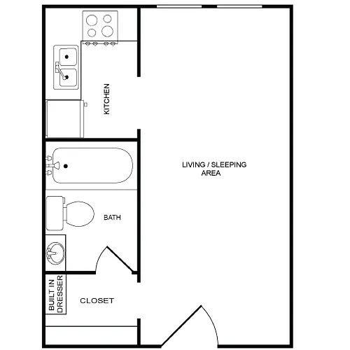 Floor plan Studio A