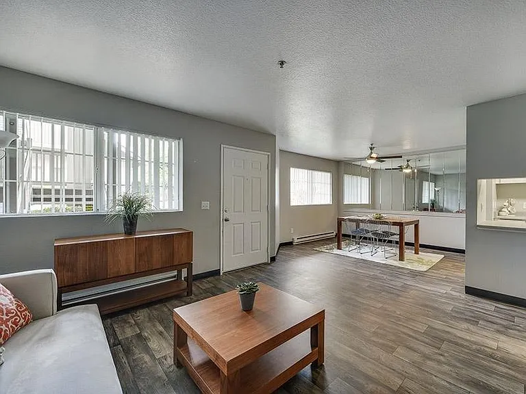 Two-Bed, 930 square feet Living and Dining Room
*Mirror and fan in select units