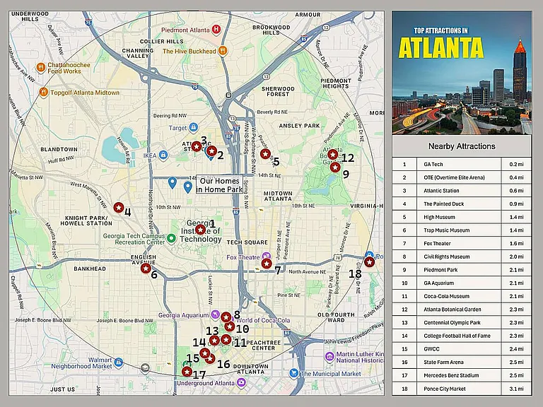 Best Location. So close to Atanta's best attractions.