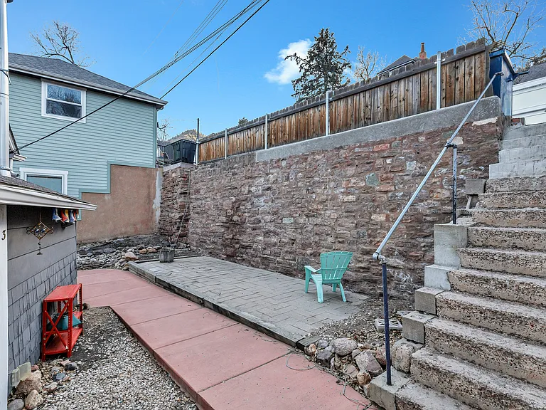 Patio in rear of property