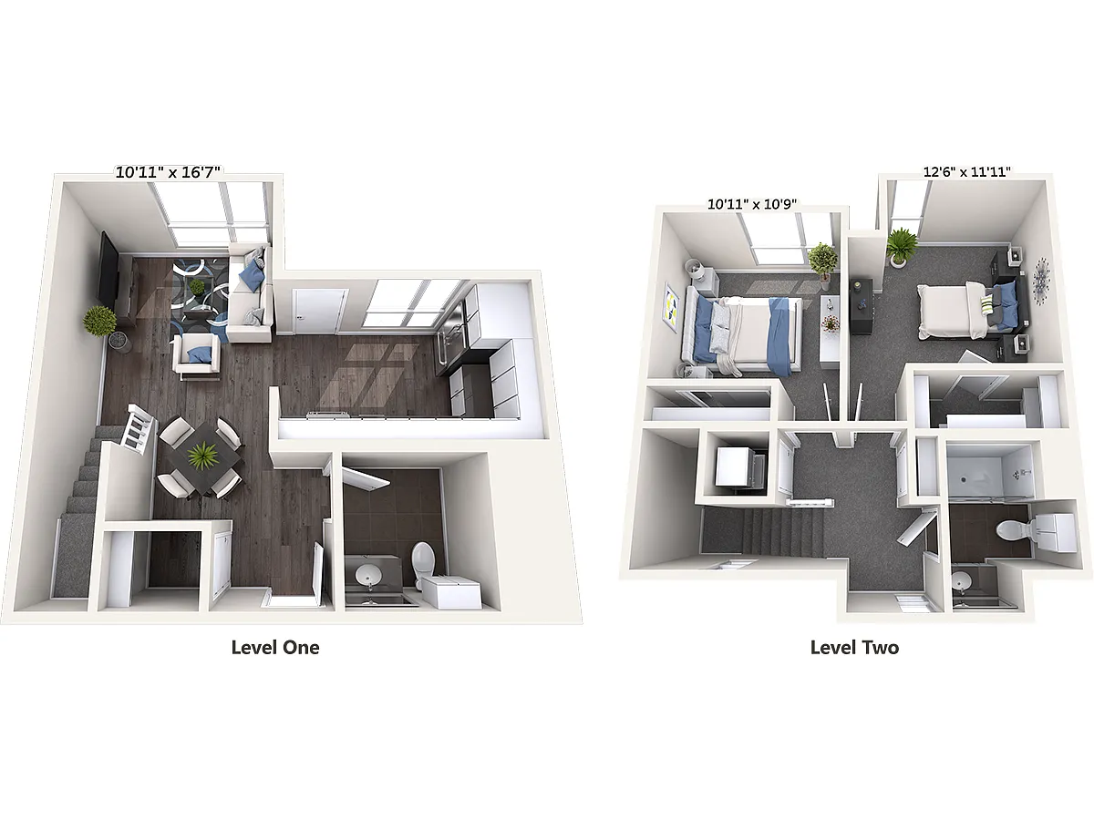 Floor plan B2T-1010-SF-00W-145