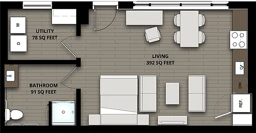 Floor plan W: Studio D