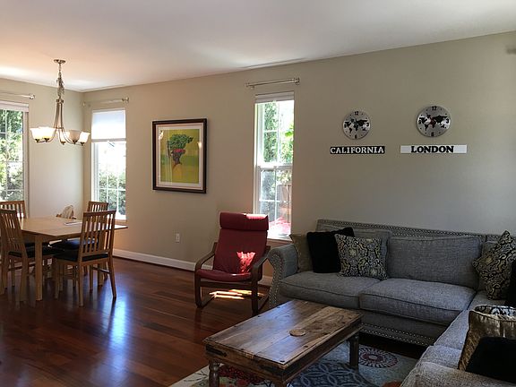 Living room and dining room
