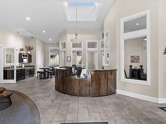 Welcome to our inviting clubhouse lobby, complete with a skylight and open design.