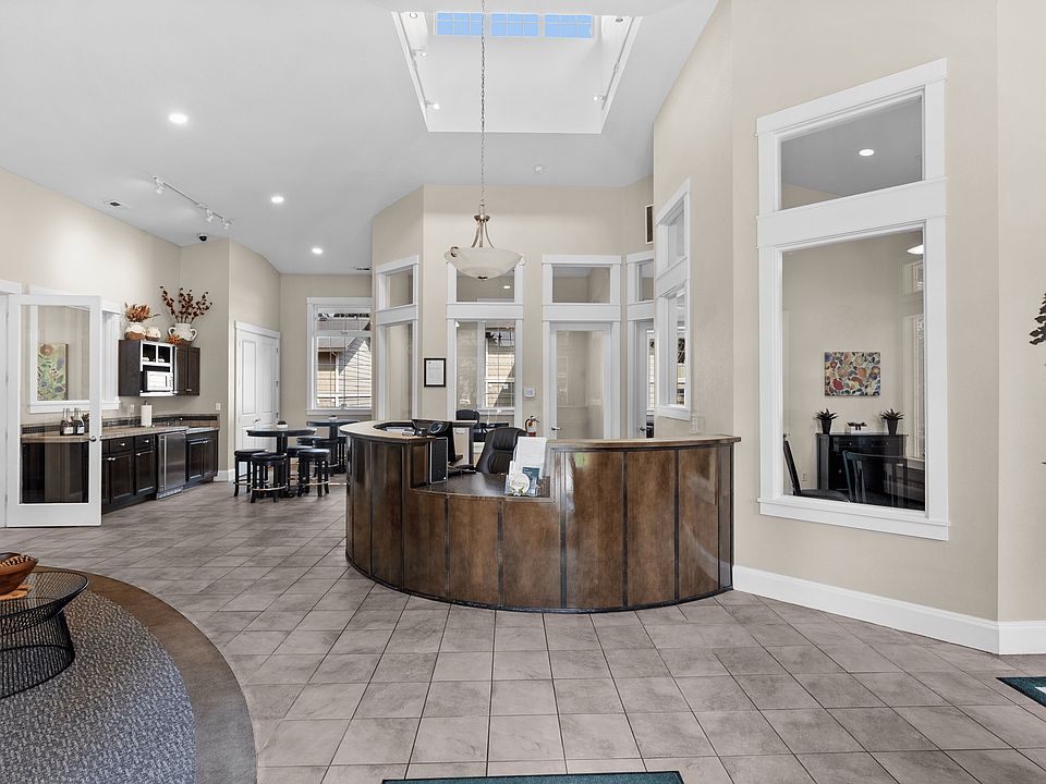 Welcome to our inviting clubhouse lobby, complete with a skylight and open design.