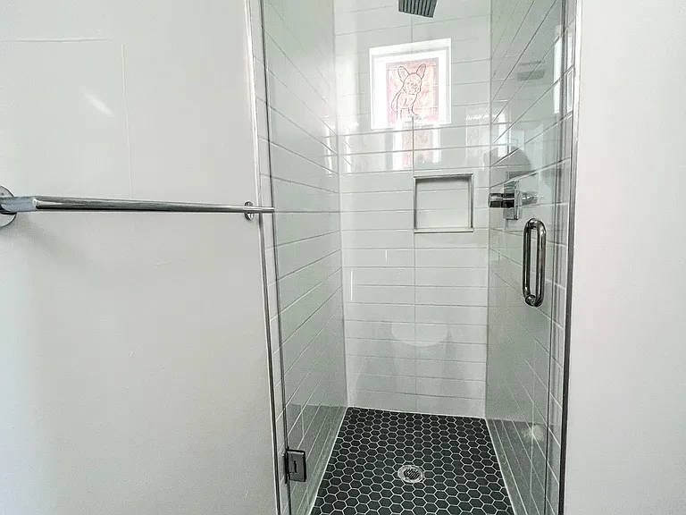 1/2 bath on second level.