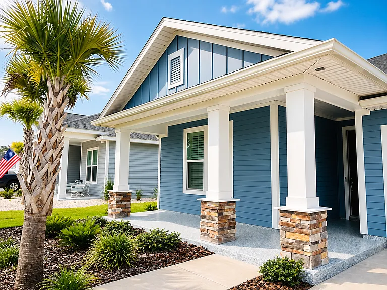 Beautiful front patio offering a welcoming outdoor space to enjoy Florida living