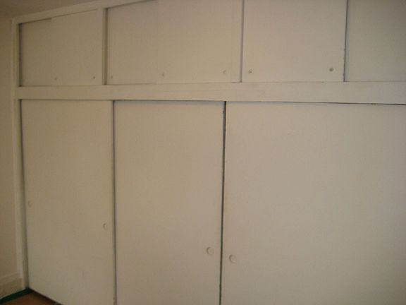 A wall of closets