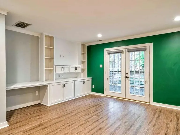 Living room with built-ins