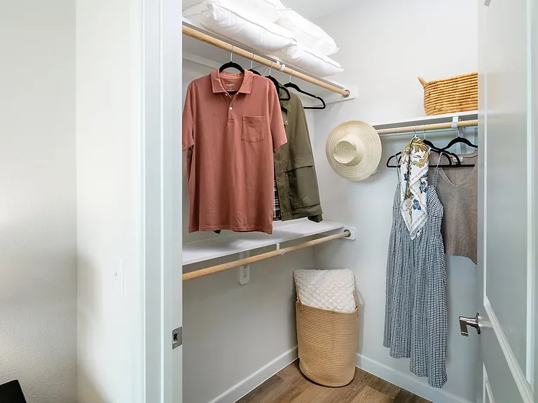 Spacious walk-in closet