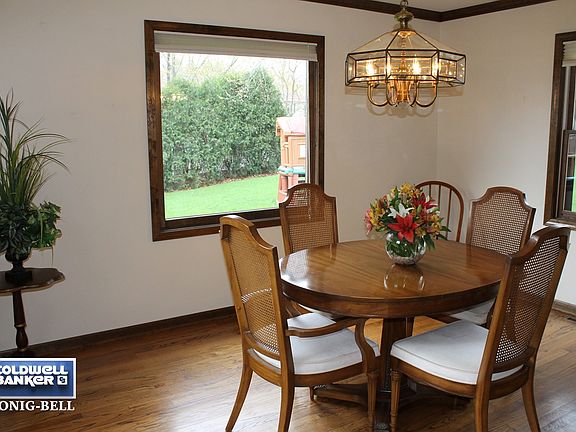 Formal Dining Room with views of the private backyard.