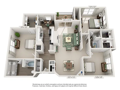 Floor plan 3 Bedroom Congo Platinum