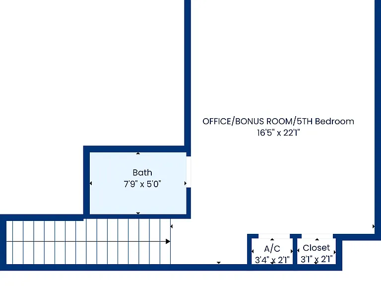 Floor plan - upper level office & den OR 5th or 6th bedroom with bath or alternate bonus room / craft room