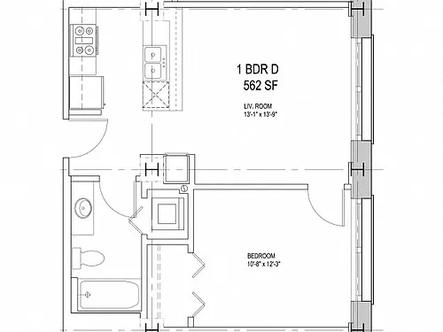 Floor plan 1 Bedroom