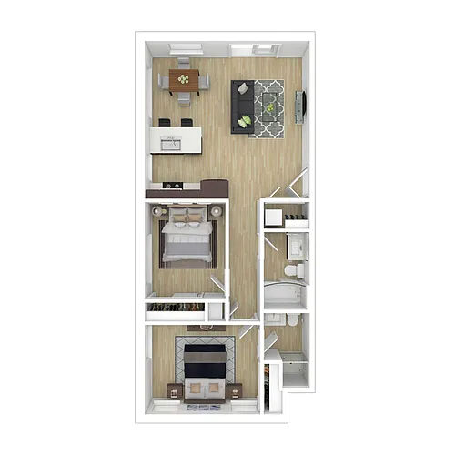 Floor plan 2B-C
