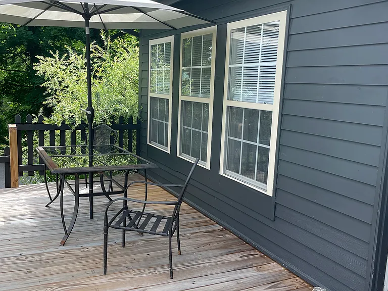 Back deck of The Cottage