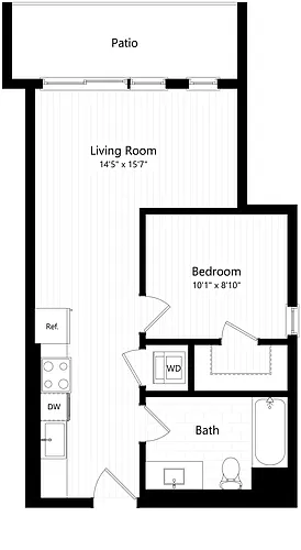 Floor plan E - 1X1