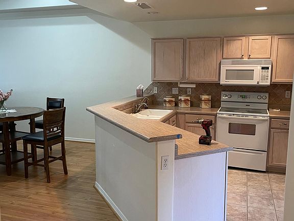 Kitchen all new appliances, with sky lights.