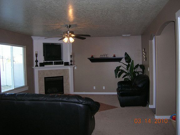 fireplace with mantle
