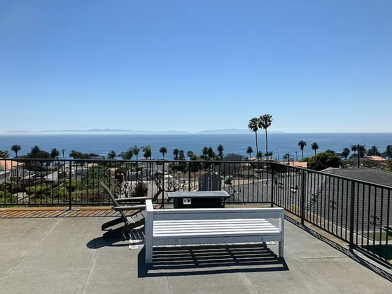 Ocean view from the garage rooftop