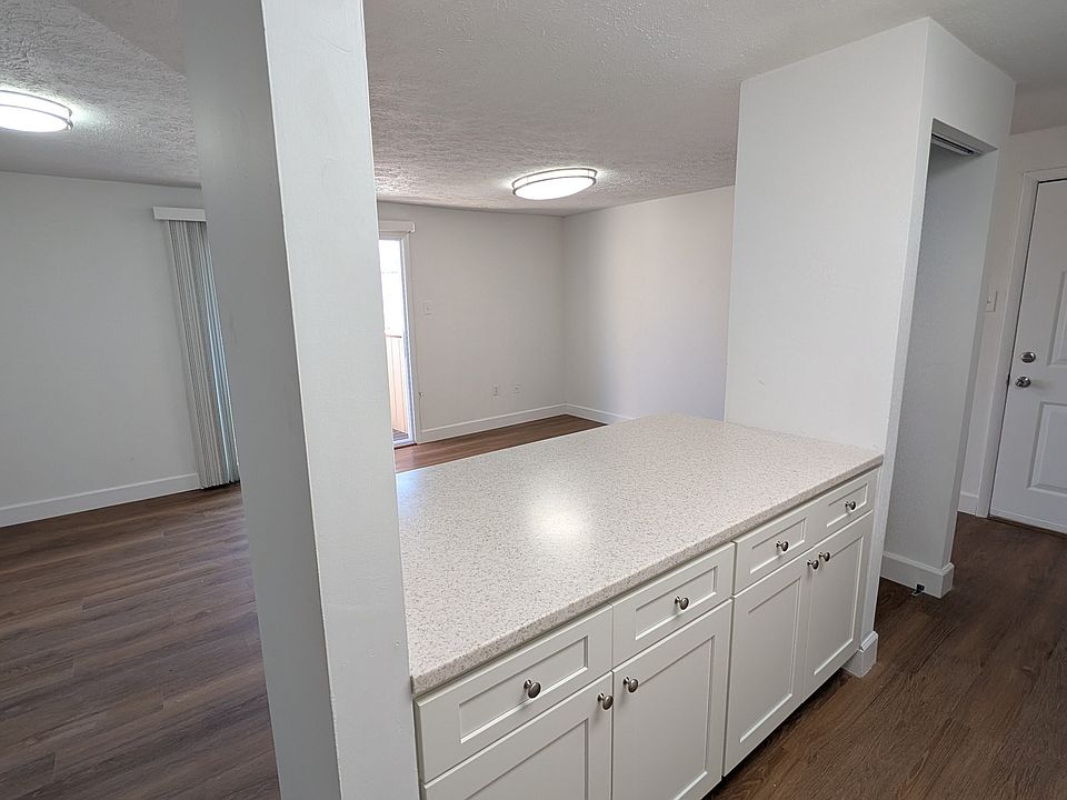 Kitchen island in open plan area